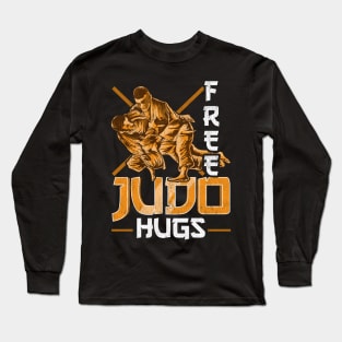 Cute & Funny Free Judo Hugs MMA Mixed Martial Arts Long Sleeve T-Shirt